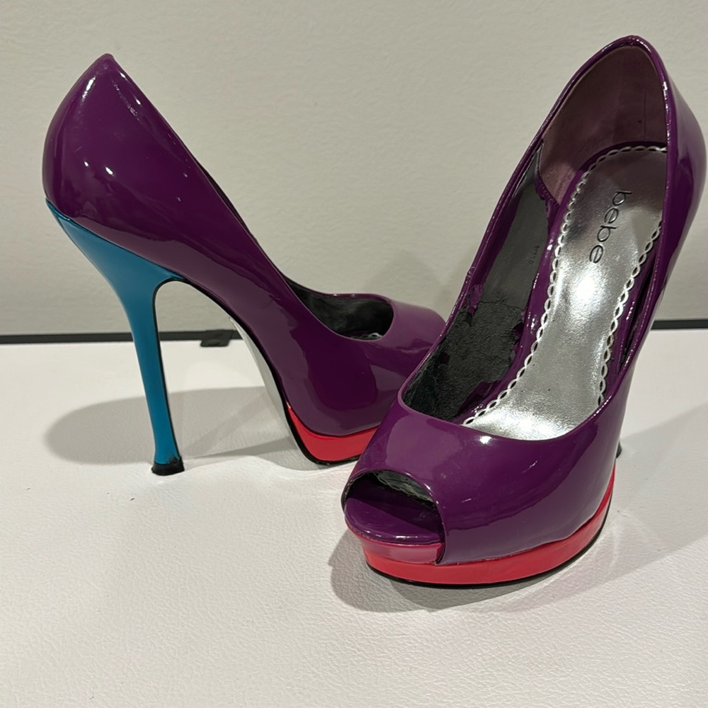 Bebe multi colored heels